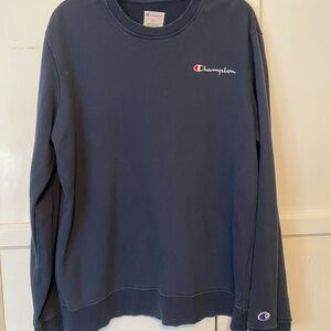 Champion Crewneck Sweatshirt Jumper Navy Blue Size Large